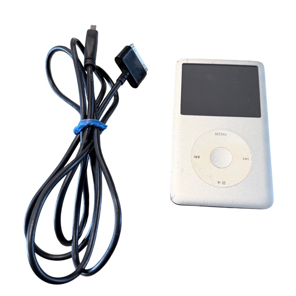 Apple iPod Classic 6th Generation 80GB Silver MB029LL Digital Media Player Cable